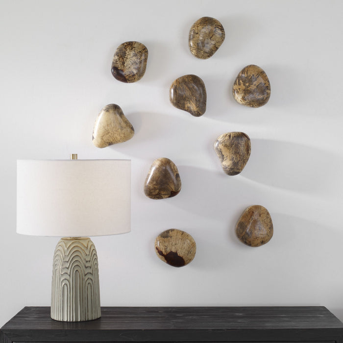 Uttermost 04324 Wall Decor, S/9, Natural Blonde