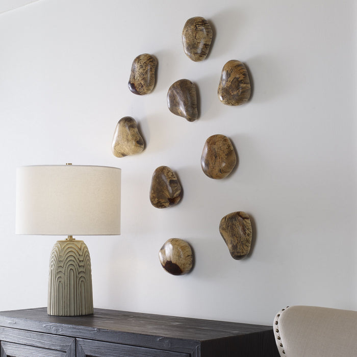 Uttermost 04324 Wall Decor, S/9, Natural Blonde