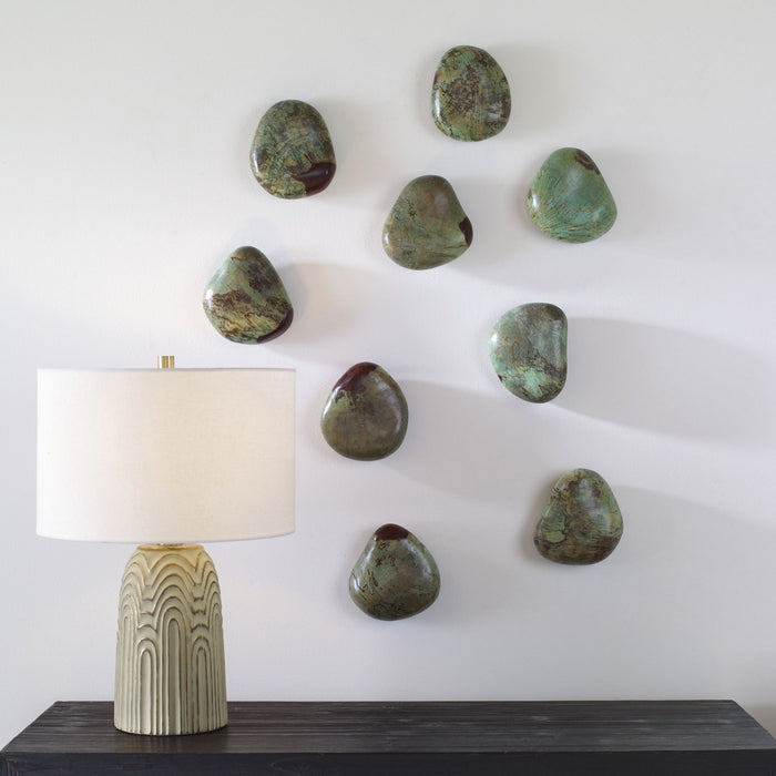 Uttermost 04325 Wall Decor, S/9, Wood With Natural Spalting
