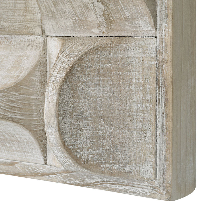 Uttermost 04329 Wall Decor, Natural Wash And Ivory Highlights