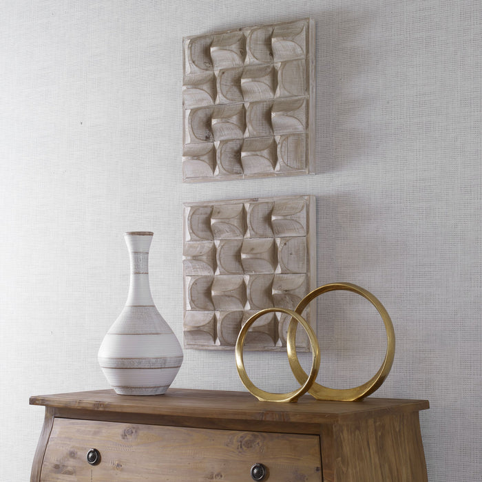 Uttermost 04329 Wall Decor, Natural Wash And Ivory Highlights