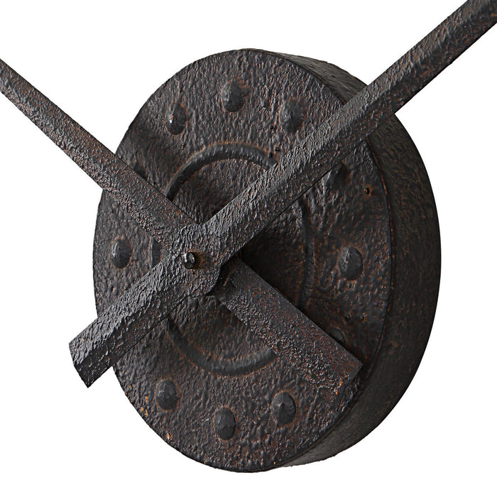 Uttermost 06463 Wall Clock, Rustic, Textured Rust Bronze