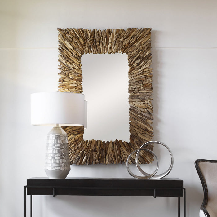 Uttermost 09783 Mirror, Natural Teak