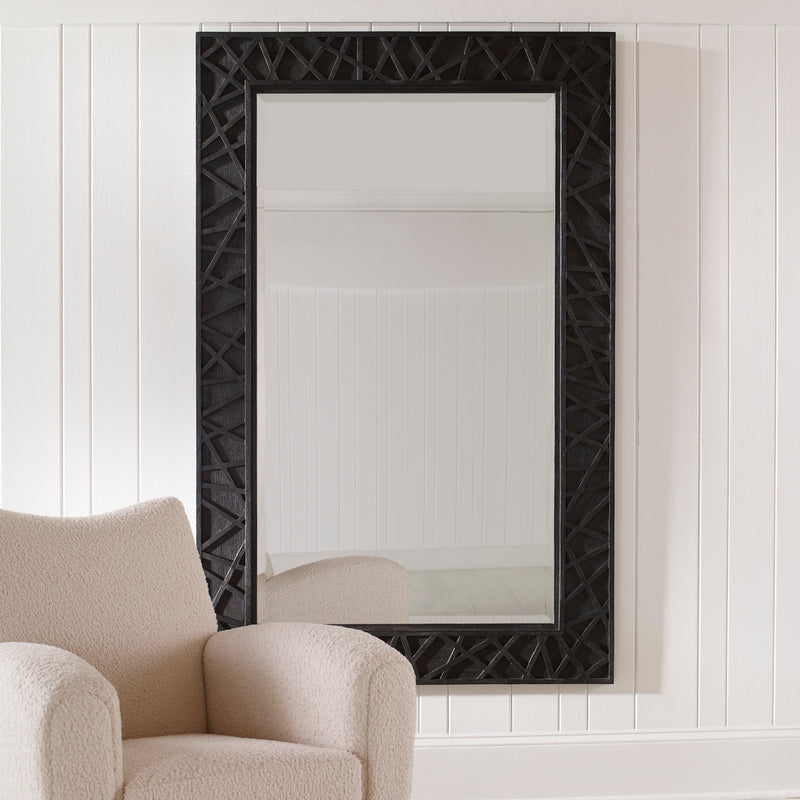 Uttermost 09803 Mirror, Satin Black