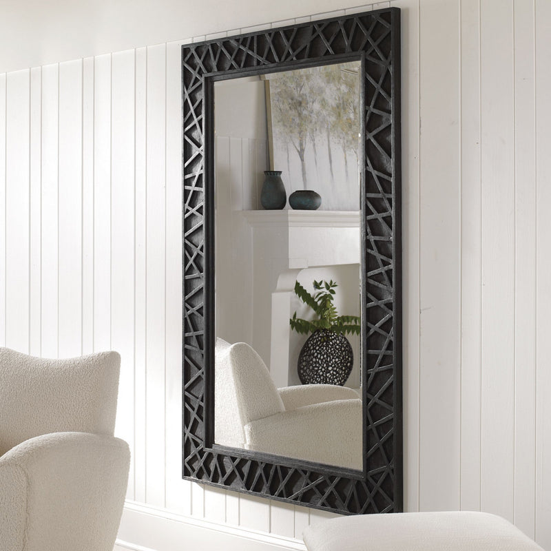 Uttermost 09803 Mirror, Satin Black