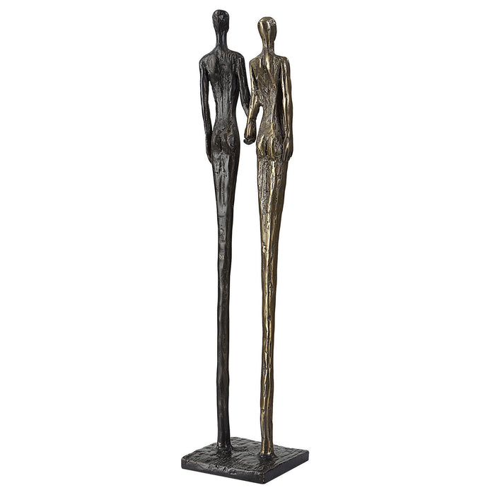 Uttermost 18008 Sculpture, Antique Brass And Rustic Dark Bronze