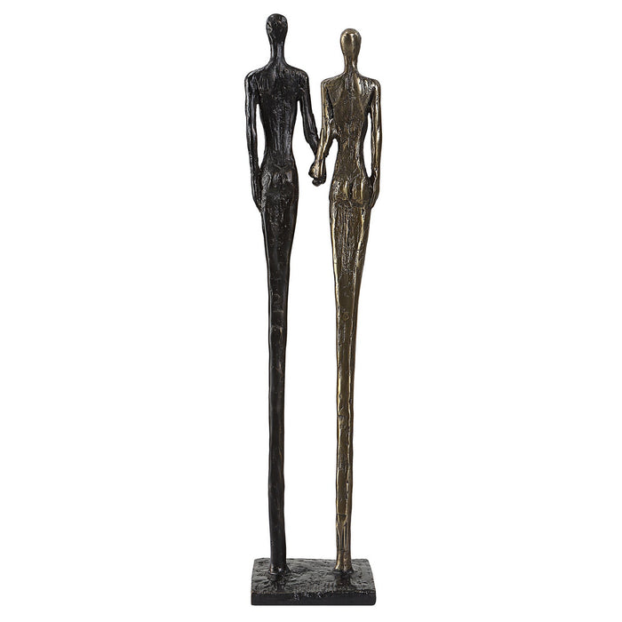 Uttermost 18008 Sculpture, Antique Brass And Rustic Dark Bronze