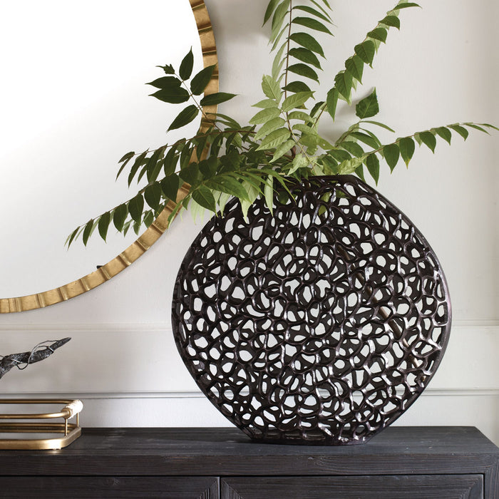 Uttermost 18011 Vase, Dark Bronze