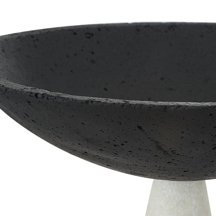 Uttermost 18012 Bowls, S/2, Striking Black And White Granulated Marble