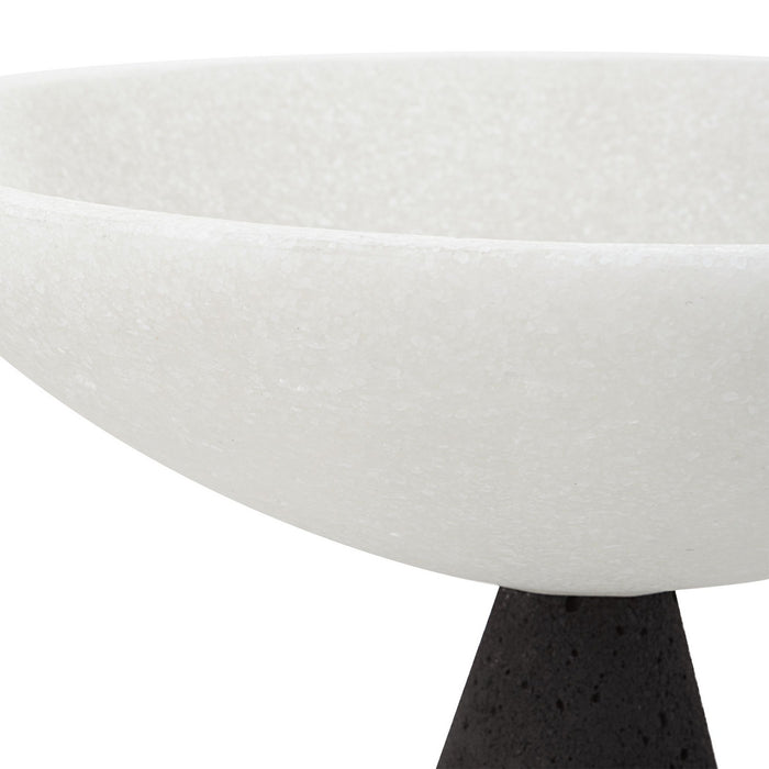 Uttermost 18012 Bowls, S/2, Striking Black And White Granulated Marble