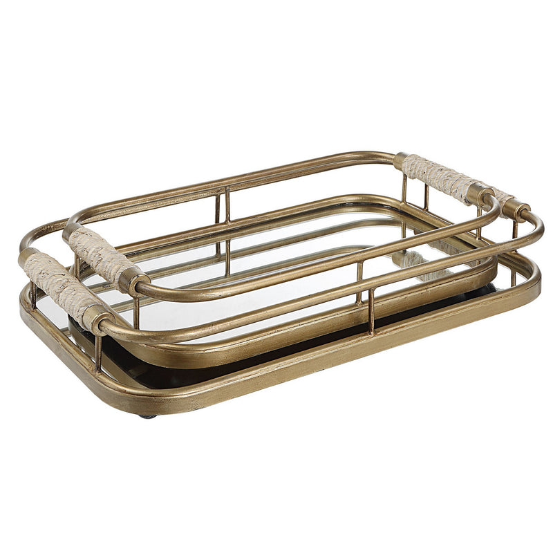 Uttermost 18014 Trays, S/2, Brushed Gold