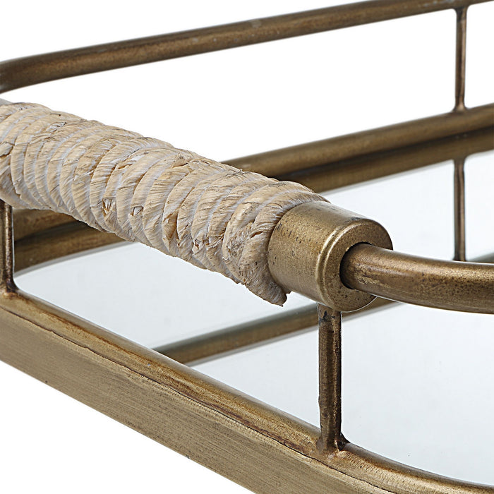 Uttermost 18014 Trays, S/2, Brushed Gold