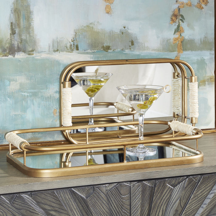 Uttermost 18014 Trays, S/2, Brushed Gold