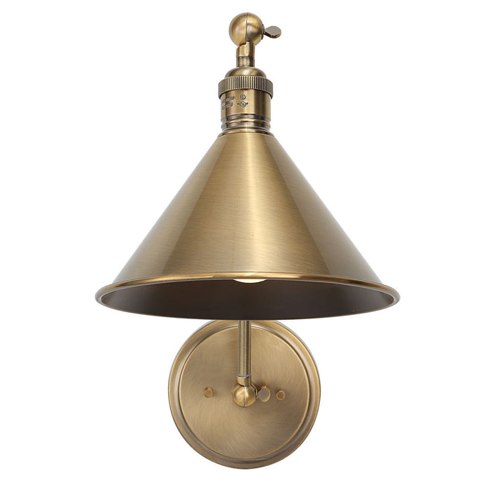Uttermost 22548 One Light Wall Sconce, Oxidized Antique Brass
