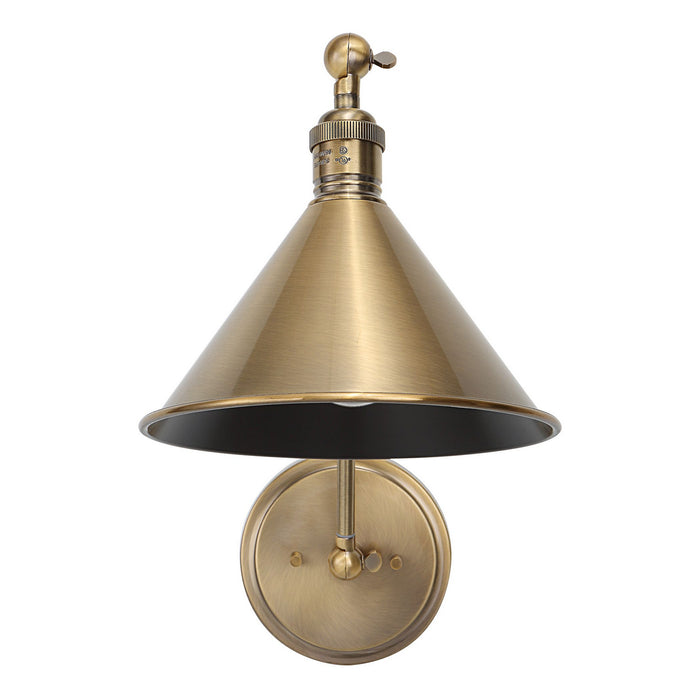 Uttermost 22548 One Light Wall Sconce, Oxidized Antique Brass