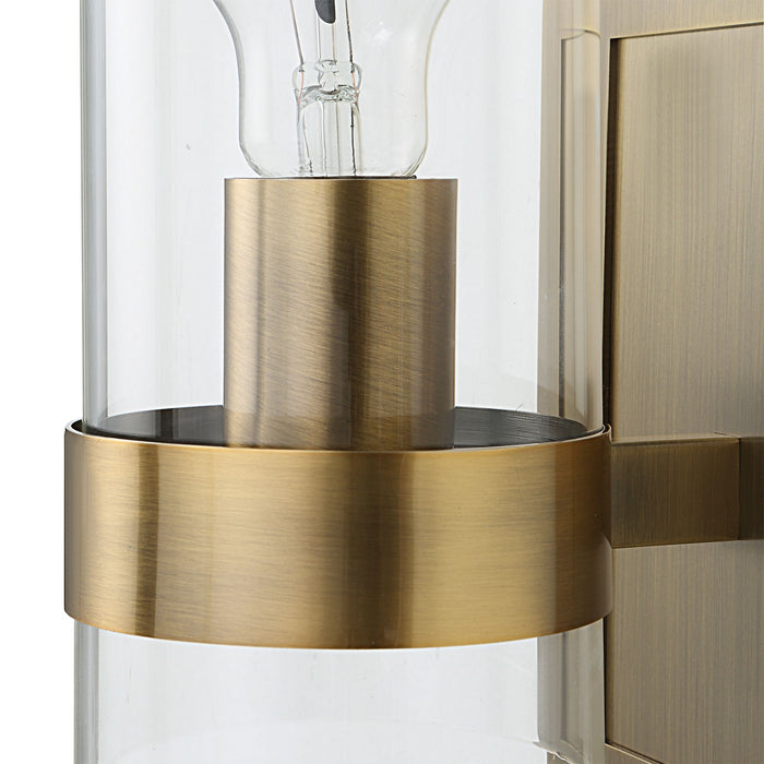 Uttermost 22549 One Light Wall Sconce, Oxidized Antique Brass