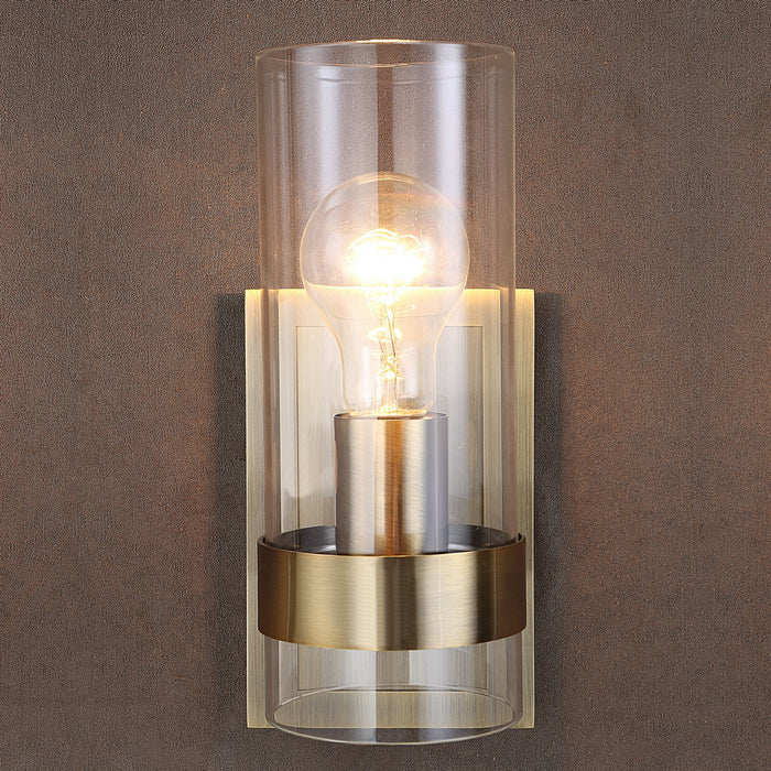 Uttermost 22549 One Light Wall Sconce, Oxidized Antique Brass