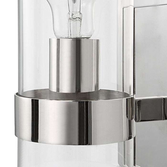 Uttermost 22550 One Light Wall Sconce, Polished Nickel