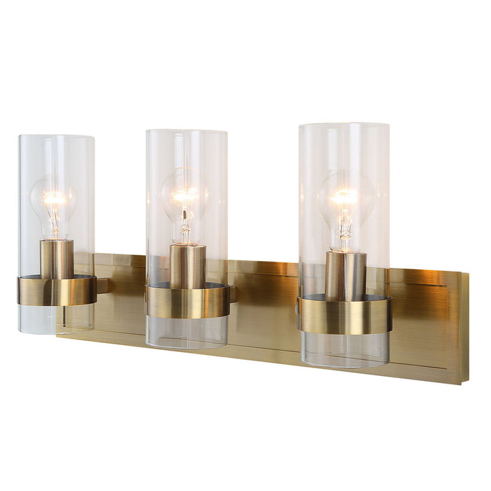 Uttermost 22870 Three Light Vanity, Oxidized Antique Brass