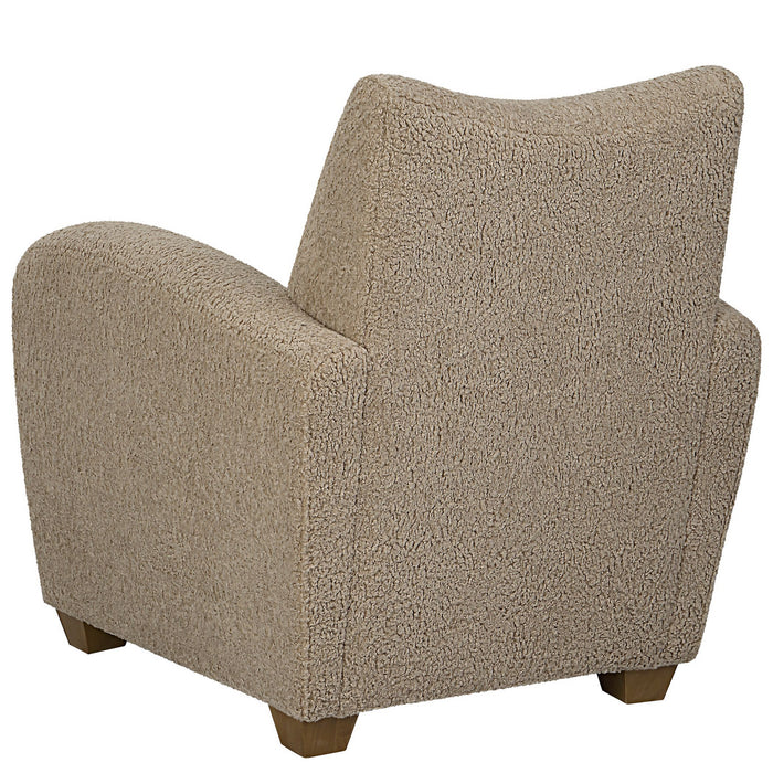 Uttermost 23694 Accent Chair, Walnut Stained Wooden