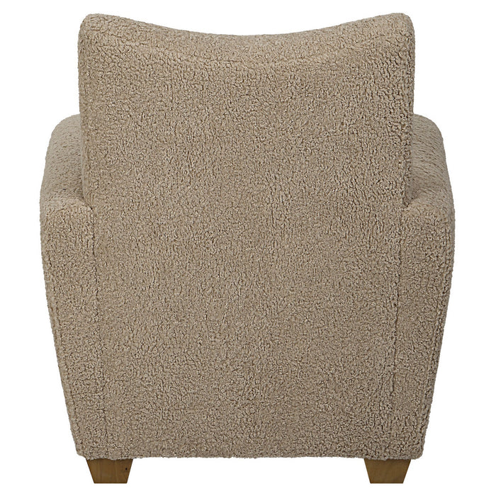 Uttermost 23694 Accent Chair, Walnut Stained Wooden