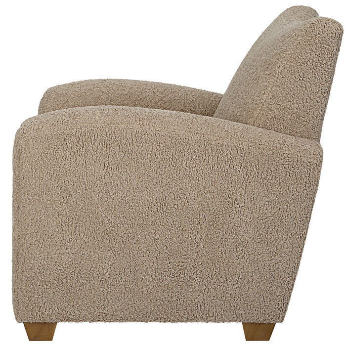 Uttermost 23694 Accent Chair, Walnut Stained Wooden