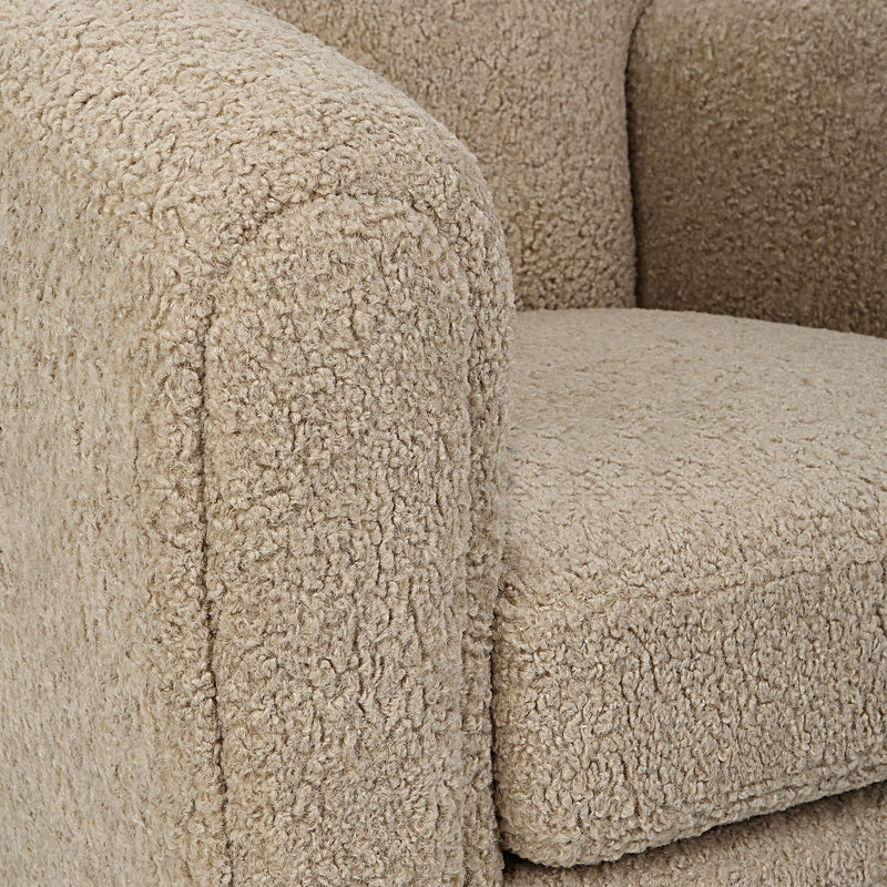 Uttermost 23694 Accent Chair, Walnut Stained Wooden