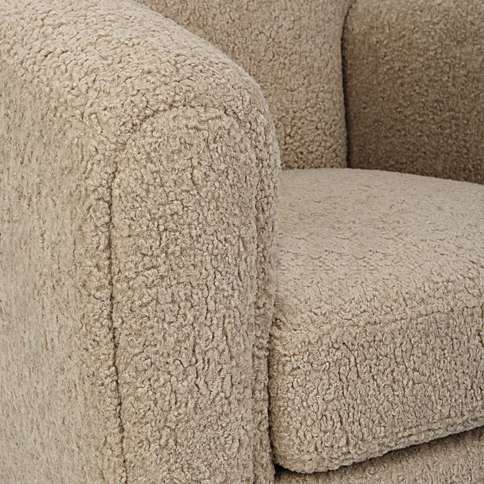 Uttermost 23694 Accent Chair, Walnut Stained Wooden