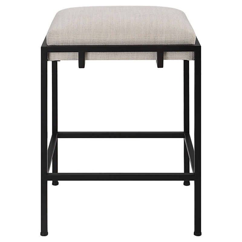 Uttermost 23695 Counter Stool, Matte Black Iron