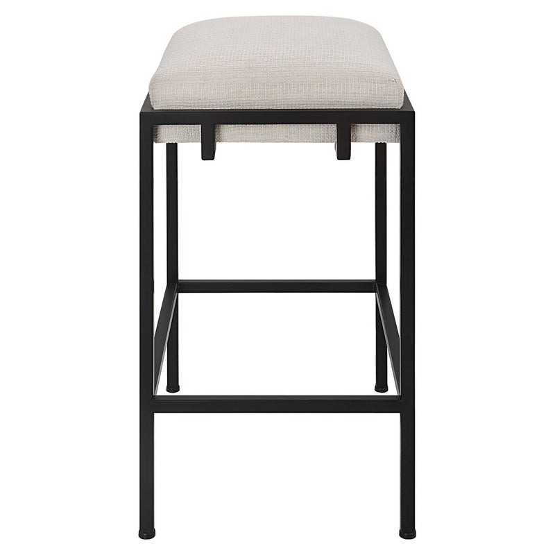 Uttermost 23695 Counter Stool, Matte Black Iron