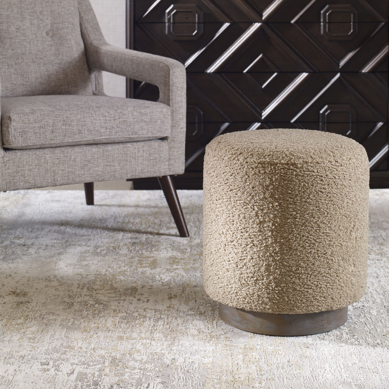 Uttermost 23714 Ottoman, Natural Walnut Stained Oak