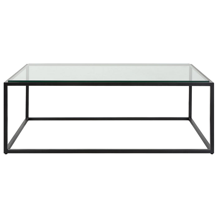 Uttermost 25196 Coffee Table, Satin Black