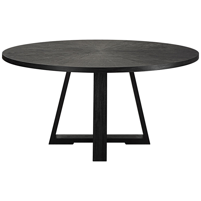 Uttermost 25206 Dining Table, Charcoal Black