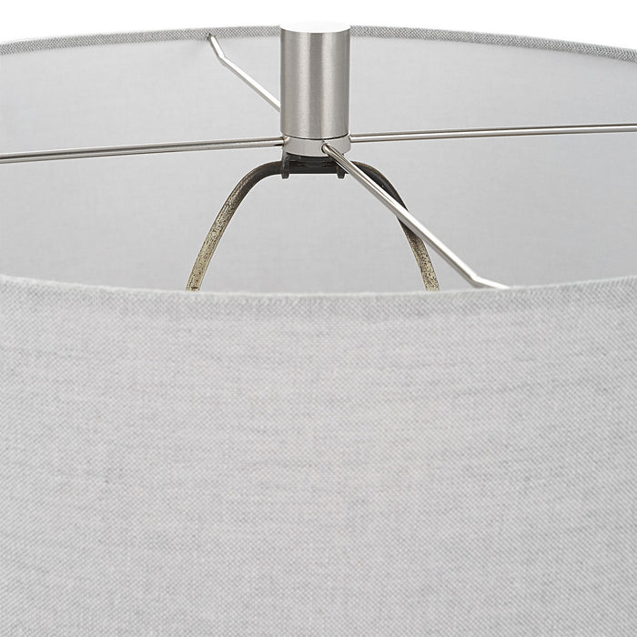 Uttermost 30053-1 One Light Table Lamp, Brushed Nickel