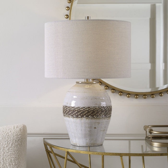 Uttermost 30053-1 One Light Table Lamp, Brushed Nickel