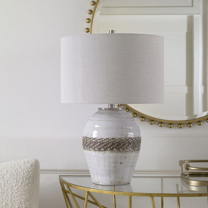 Uttermost 30053-1 One Light Table Lamp, Brushed Nickel