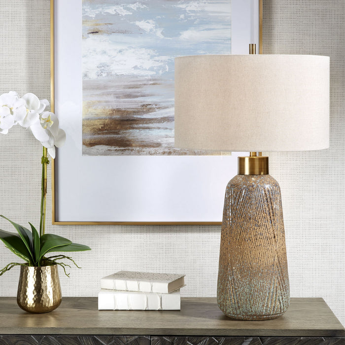 Uttermost 30055-1 One Light Table Lamp, Antique Brass
