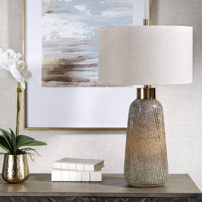 Uttermost 30055-1 One Light Table Lamp, Antique Brass