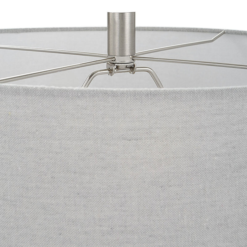 Uttermost 30058-1 One Light Table Lamp, Brushed Nickel