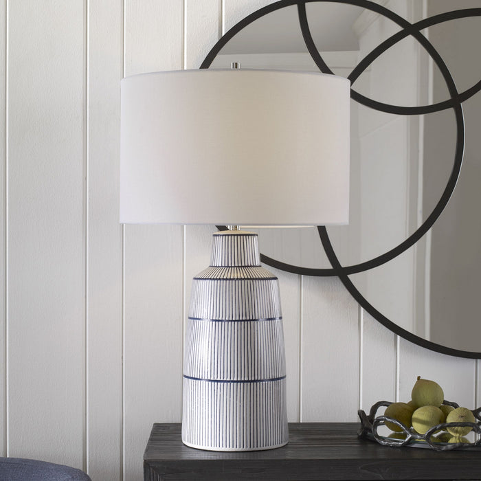 Uttermost 30059-1 One Light Table Lamp, Polished Nickel