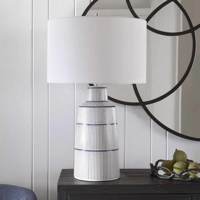 Uttermost 30059-1 One Light Table Lamp, Polished Nickel