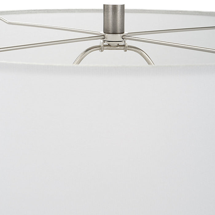 Uttermost 30061-1 One Light Table Lamp, Brushed Nickel