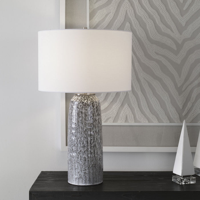Uttermost 30061-1 One Light Table Lamp, Brushed Nickel
