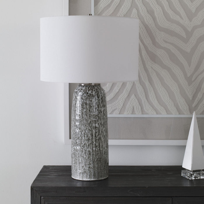 Uttermost 30061-1 One Light Table Lamp, Brushed Nickel