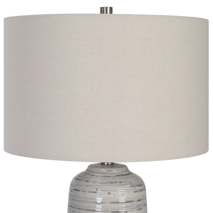 Uttermost 30069-1 One Light Table Lamp, Brushed Nickel
