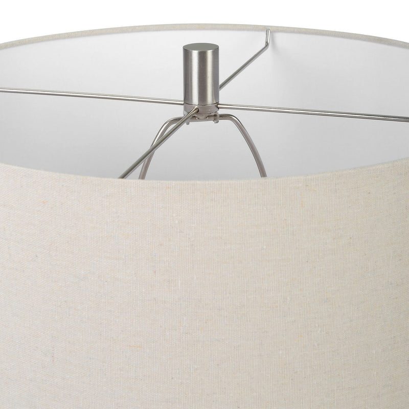 Uttermost 30069-1 One Light Table Lamp, Brushed Nickel