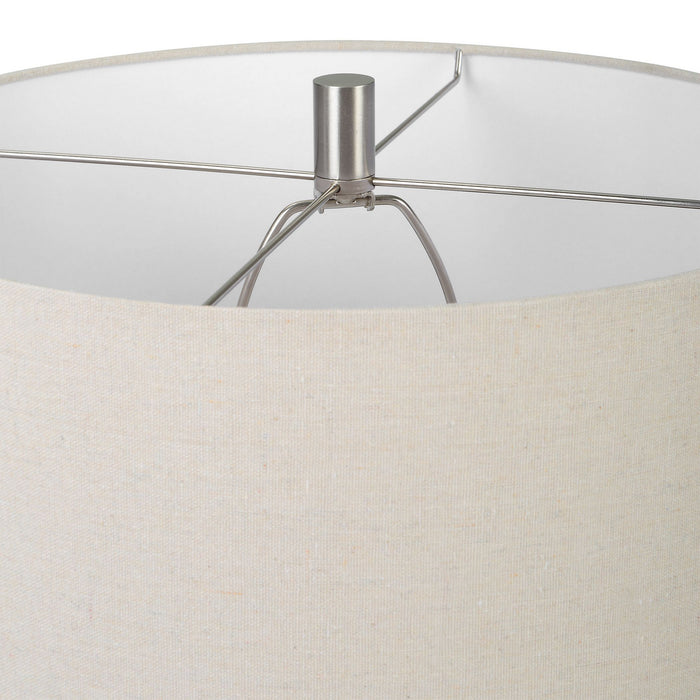 Uttermost 30069-1 One Light Table Lamp, Brushed Nickel
