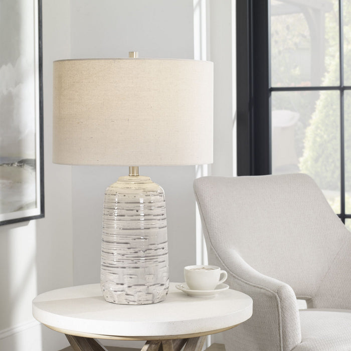 Uttermost 30069-1 One Light Table Lamp, Brushed Nickel