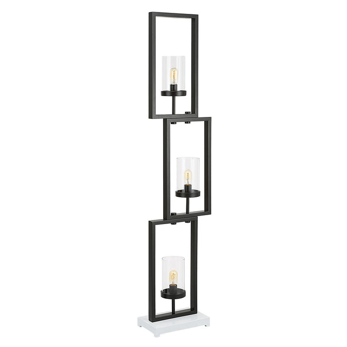 Uttermost 30071-1 Three Light Floor Lamp, Satin Black