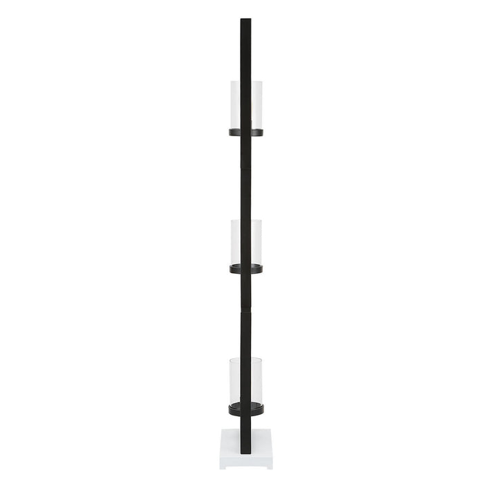 Uttermost 30071-1 Three Light Floor Lamp, Satin Black